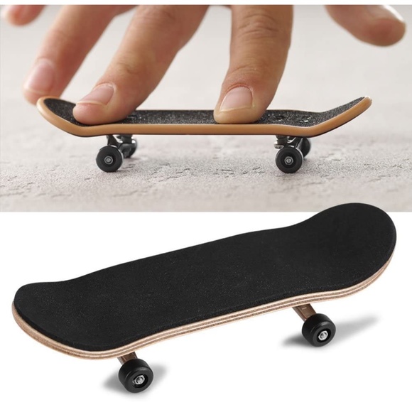 Fingerboard Skateboard, 1Pc Maple Wooden+Alloy Fingerboard Finger Skateboards wi - Picture 2 of 6
